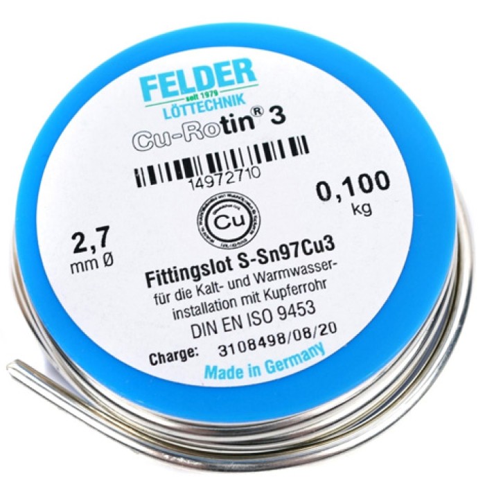 ΚΟΛΛΗΣΗ ΧΑΛΚΟΥ 2.7mm 0.100kg CU-ROTIN 3
