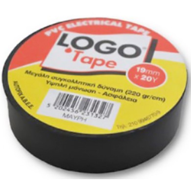 ΜΟΝΩΤΙΚΗ ΑΑ LOGOTAPE 19X20 ΜΑΥΡΗ